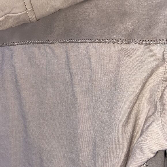 Laundry By Shelli Segal Leather Full Zip Jacket Coat Biege Tan Cream woman’s S - Picture 6 of 6